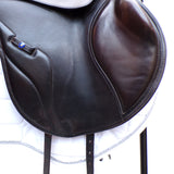 Utopia (Now Discovery) Ares Monoflap Jump Saddle (adjustable), 17.5" Brown (SKU286)