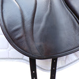 Utopia (Now Discovery) Ares Monoflap Jump Saddle (adjustable), 17.5" Brown (SKU286)