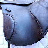 Kent & Masters S-Series Pony Jump Saddle (MPJ) (adjustable), 16.5" Brown (SKU520)