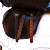 Kent and Masters S-Series Pony jump saddle, Adjustable Gullet, 15.5", Brown (SKU523)