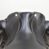 Fairfax Elias Monoflap Dressage Saddle, 17", Adjustable, Black (SKU452)