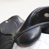 Fairfax Elias Monoflap Dressage Saddle, 17", Adjustable, Black (SKU452)