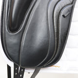 Fairfax Elias Monoflap Dressage Saddle, 17", Adjustable, Black (SKU452)
