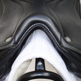 Fairfax Elias Monoflap Dressage Saddle, 17", Adjustable, Black (SKU452)