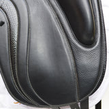 Fairfax Elias Monoflap Dressage Saddle, 17", Adjustable, Black (SKU452)