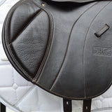 GFS Monarch Pony Jump Saddle S671, Adjustable Gullet - 15" Brown (SKU463)