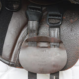 GFS Monarch Pony Jump Saddle S671, Adjustable Gullet - 15" Brown (SKU463)