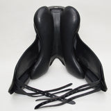 Fairfax Elias Monoflap Dressage Saddle, 17", Adjustable, Black (SKU452)
