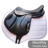 Voltaire Essentials Monoflap Jump saddle, 17" Black, Adjustable (SKU346)