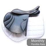 Albion K2 CC (Cob/Connemara) Jump Saddle - 16.5" Wide (Adjusta Model) Black (SKU429)