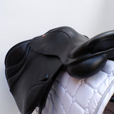 Albion K2 CC (Cob/Connemara) Jump Saddle - 16.5" Wide (Adjusta Model) Black (SKU429)