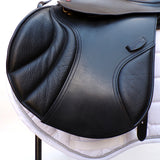 Albion K2 CC (Cob/Connemara) Jump Saddle - 16.5" Wide (Adjusta Model) Black (SKU429)