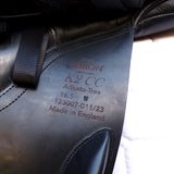 Albion K2 CC (Cob/Connemara) Jump Saddle - 16.5" Wide (Adjusta Model) Black (SKU429)