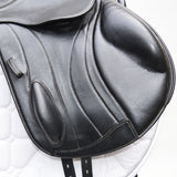 Fairfax Andrew Hoy Monoflap XC Saddle, Adjustable, 17", Black (SKU409)