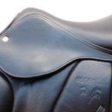 Voltaire Essentials Monoflap Jump saddle, 17" Black, Adjustable (SKU346)