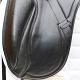 PDS Grande Adjustable Gullet Monoflap Dressage Saddle -17.5" Black (SKU134)