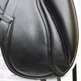 PDS Grande Adjustable Gullet Monoflap Dressage Saddle -17.5" Black (SKU134)