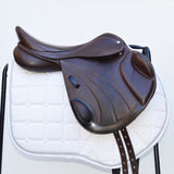 Premier Equine Deauville Leather monoflap Saddle, Adjustable, 17.5" Brown (SKU364)
