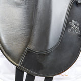 Fairfax Gareth Monoflap Dressage Saddle, 16.5", Adjustable, Black (SKU453)