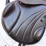 Premier Equine Deauville Leather monoflap Saddle, Adjustable, 17.5" Brown (SKU364)