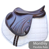 Premier Equine Deauville Leather monoflap Saddle, Adjustable, 17.5" Brown (SKU364)