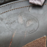 Kent and Masters Pony Club Long Leg saddle, Adjustable Gullet, 16.5", Brown (SKU446)