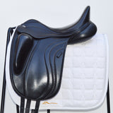 Fairfax Elias Monoflap Dressage Saddle, 17.5", Adjustable, Black (SKU507)