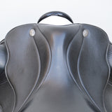 Fairfax Elias Monoflap Dressage Saddle, 17.5", Adjustable, Black (SKU507)
