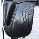 Fairfax Elias Monoflap Dressage Saddle, 17.5", Adjustable, Black (SKU507)