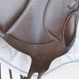 Voltaire Essentials Monoflap Jump saddle, 17.5" Ex-Demo Brown, Adjustable (SKU333)