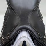 GFS Premier Monoflap Jump Saddle, Adjustable Gullet - 17.5" Black (SKU296)