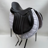 GFS Premier Monoflap Jump Saddle, Adjustable Gullet - 17.5" Black (SKU296)