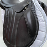 GFS Premier Monoflap Jump Saddle, Adjustable Gullet - 17.5" Black (SKU296)