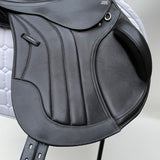 GFS Premier Monoflap Jump Saddle, Adjustable Gullet - 17.5" Black (SKU296)