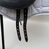 GFS Premier Monoflap Jump Saddle, Adjustable Gullet - 17.5" Black (SKU296)