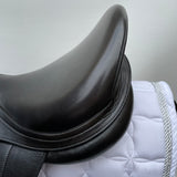 Equipe Emporio Monoflap Dressage Saddle, 16" +2 (wide), Black (SKU311)
