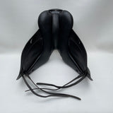 Equipe Emporio Monoflap Dressage Saddle, 16" +2 (wide), Black (SKU311)