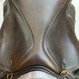 Silhouette monoflap event / jump Insignia saddle, 17" Extra Extra Wide (XXW), Brown (SKU293)