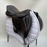 Silhouette monoflap event / jump Insignia saddle, 17" Extra Extra Wide (XXW), Brown (SKU293)