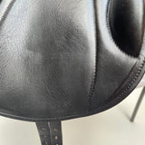 Silhouette Monoflap Event / Jump Insignia saddle, 17" Extra Wide (XW), Black (SKU330)