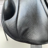 Silhouette Monoflap Event / Jump Insignia saddle, 17" Extra Wide (XW), Black (SKU330)