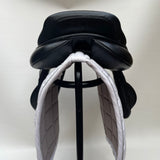 Silhouette Monoflap Event / Jump Insignia saddle, 17" Extra Wide (XW), Black (SKU330)