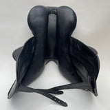 Silhouette Monoflap Event / Jump Insignia saddle, 17" Extra Wide (XW), Black (SKU330)