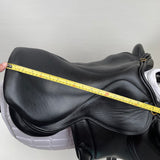 Silhouette Monoflap Event / Jump Insignia saddle, 17" Extra Wide (XW), Black (SKU330)