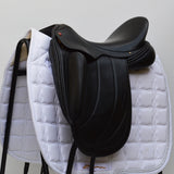 Albion Fabrento Dressage Saddle, 17" Wide (Adjusta Model), Black (SKU146)