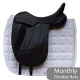 Albion Fabrento Dressage Saddle, 17" Wide (Adjusta Model), Black (SKU146)