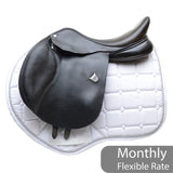 Bates Elevation Jump Saddle - 16.5", Classic Black (Easy Change System) (SKU393)