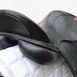 Albion Fabrento Dressage Saddle, 17" Wide (Adjusta Model), Black (SKU146)