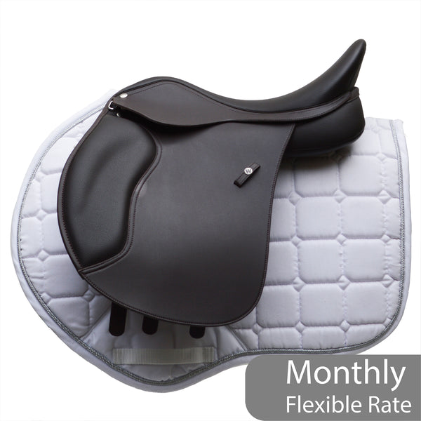 Wintec 500 WIDE All Purpose Saddle, HART - Brown (Easy Change System) 16.5" (SKU369)