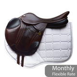 Bates Advanta Monoflap XC / Jump saddle (Adjustable), 17.5", Brown with Black Accents (Easy Change System) (SKU291)